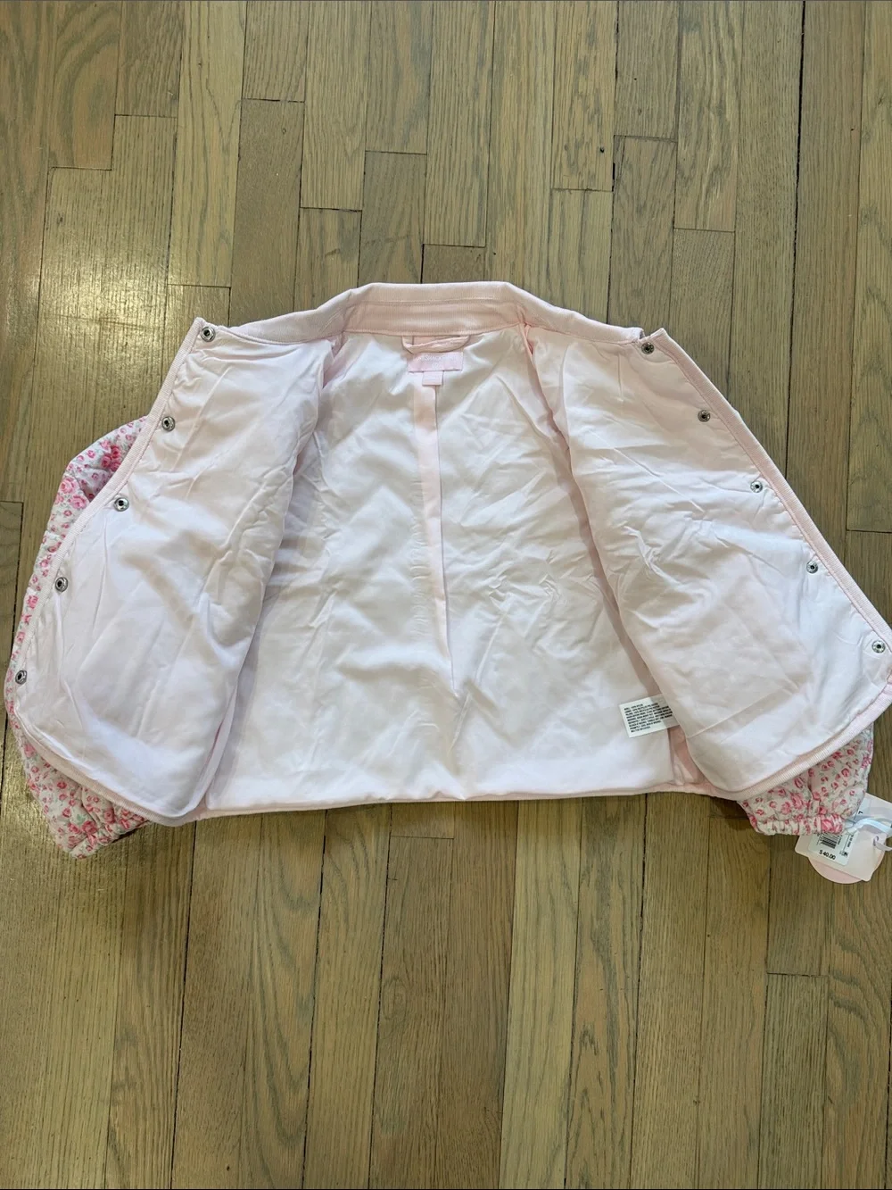 LoveShackFancy x Target Quilted Floral Pink Button-Front Jacket Size L